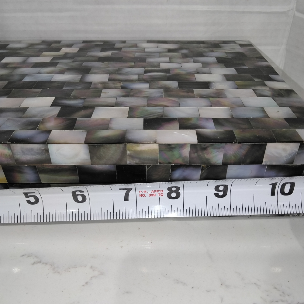 Mosaic Shell Decorative Box - Picture 3 of 5